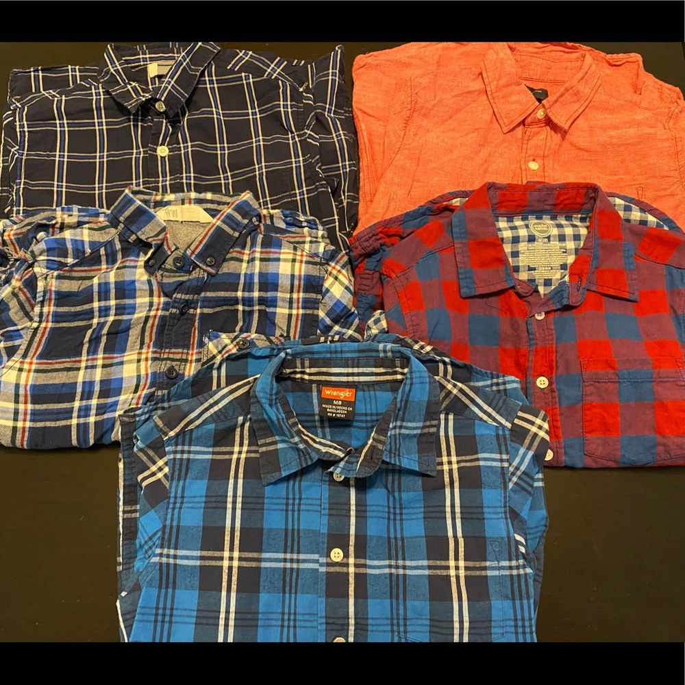 Bundle of Button Down Shirts GAP H&M Wrangler